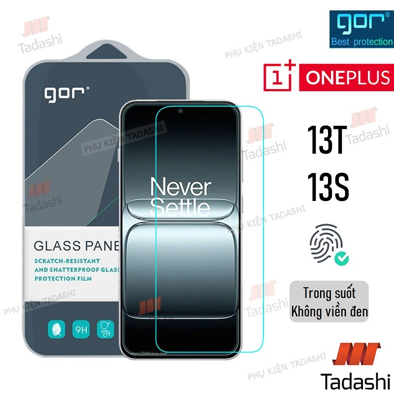 Kính cường lực Gor Oneplus 13T/ 13S, Oneplus 13R/ Oneplus 15/ ACE 6 Trong Suốt Không Viền Đen 9H/ Vá