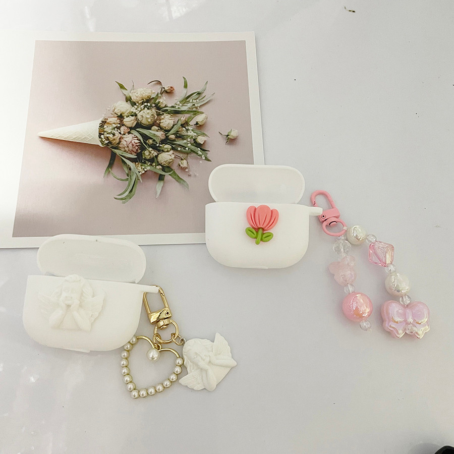 Phim hoạt hình / hoa Vỏ tai nghe cho EarFun Air 2 NC / Air Mini 2 / Kẹp hộp đựng điện thoại silicon 