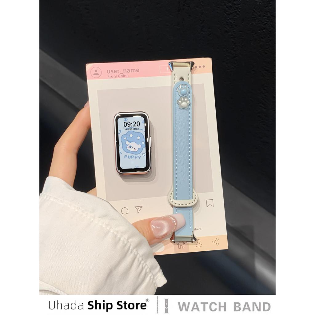 Uhada Thích Hợp Cho Huawei 10 Dây Đeo Vòng Tay Thời Trang Vòng Tay Huawei 9NFC Dây Đeo Macaron Mèo M