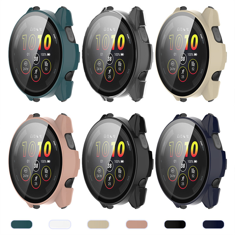 Ốp PC Kính Cường Lực Cho Garmin Forerunner 165 / 165 Âm Nhạc Bảo Vệ Toàn Diện Màn Hình Ốp Lưng Bao P