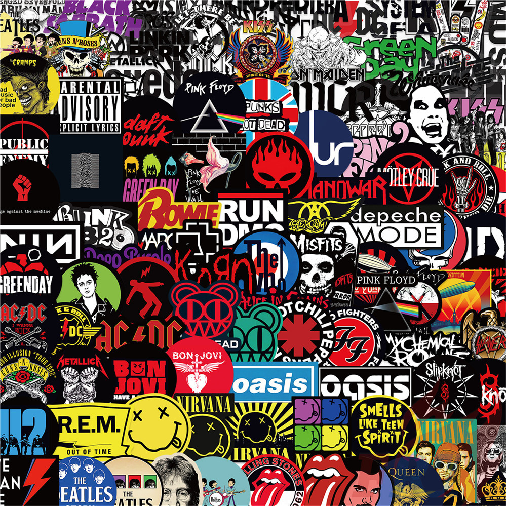 105 Cái / bộ ❉ Rock Band Logo Series 02 Nhãn dán PET ❉ Nhãn dán Doodle chống nước DIY thời trang