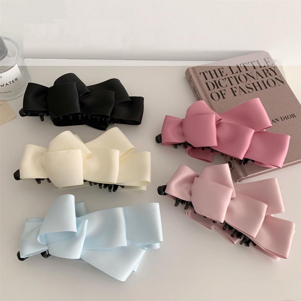 2025 New Black Bow Banana Clip Vertical Clip High Ponytail Hair Clip Hair Volume Hair Accesso