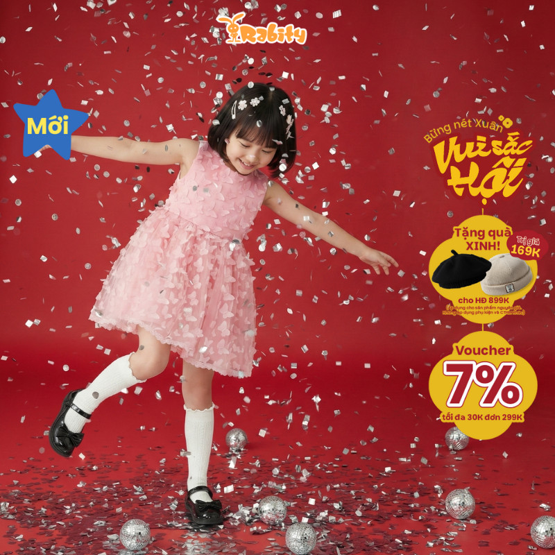 [ĐỒ TẾT 2026] Đầm công chúa bé gái Rabity 953.039