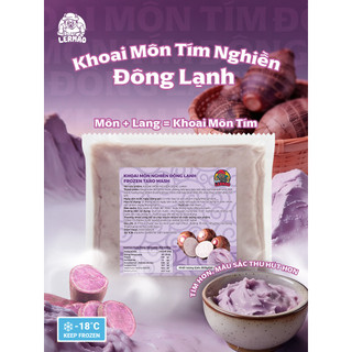 Gấu Lermao - Khoai Môn Tím Nghiền Đông Lạnh 500gr (BẢO QUẢN TỦ ĐÔNG) (30 Túi/Thùng)