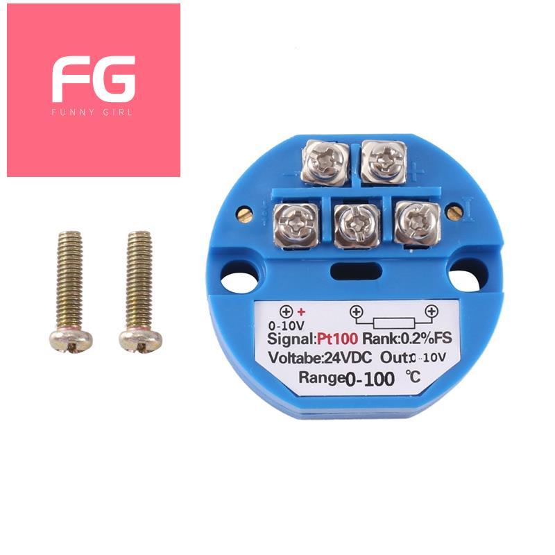 PT100 Loại sang 0-10V 0-100 độ RTD Đầu vào 0-10 một đầu ra DC24V Bộ phát nhiệt độ chịu nhiệt