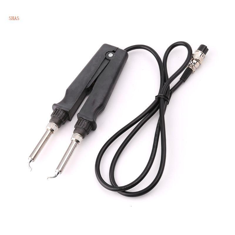 902 ESD SMD Double Soldering Iron Tweezer Handle Clip Heating Plier Soldering