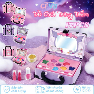 Bộ Đồ Chơi Trang Điểm Cao Cấp Kuromi/Melody/Kitty - Kèm Sơn Móng An Toàn, Chất Liệu An Toàn Dễ Rửa, Lý Tưởng Cho Bé Gái