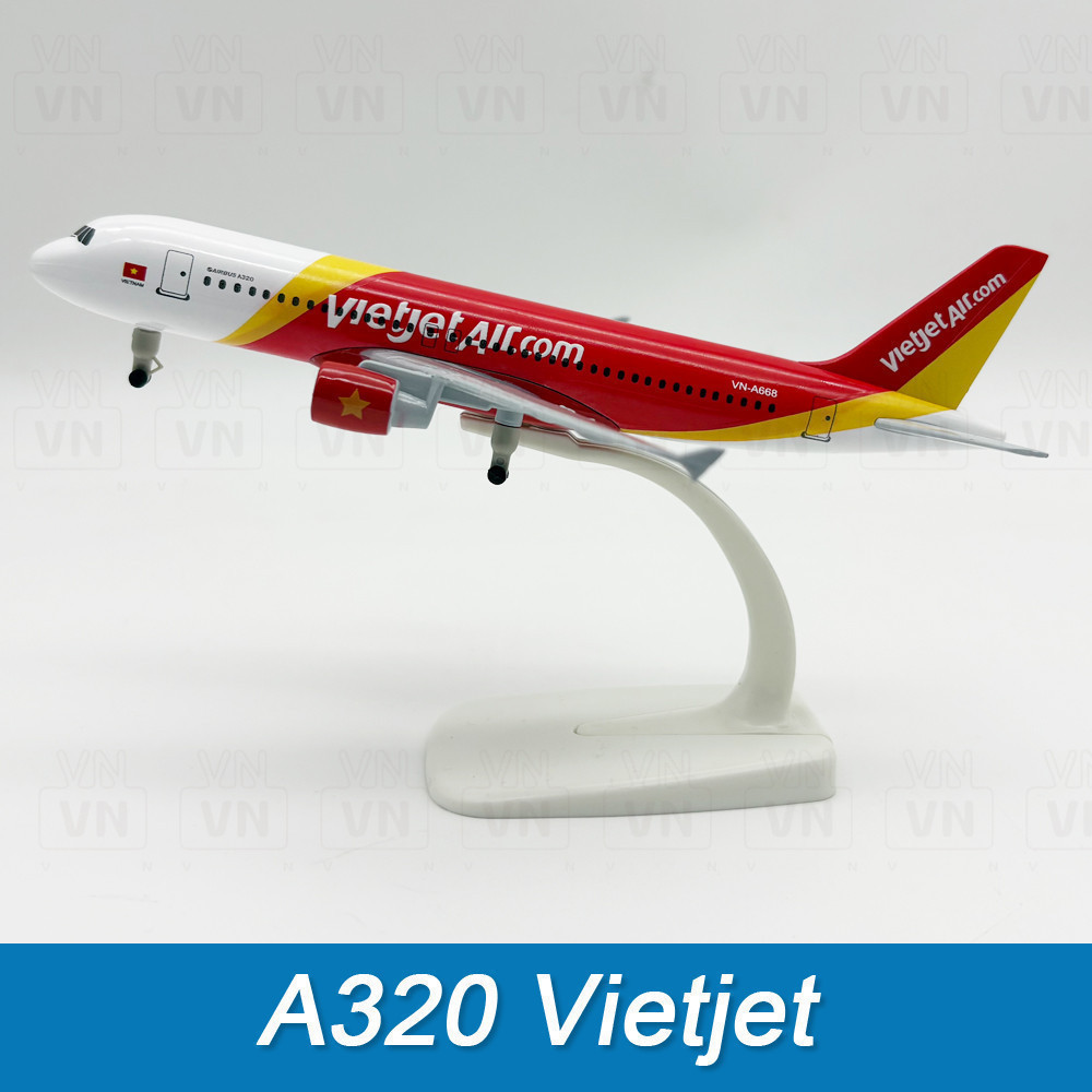 Mô Hình Máy Bay Cao Cấp A320, A330, 747, 777, 787 - VNA, Vietjet, Bamboo - Có Bánh Xe, Ảnh Thật F2