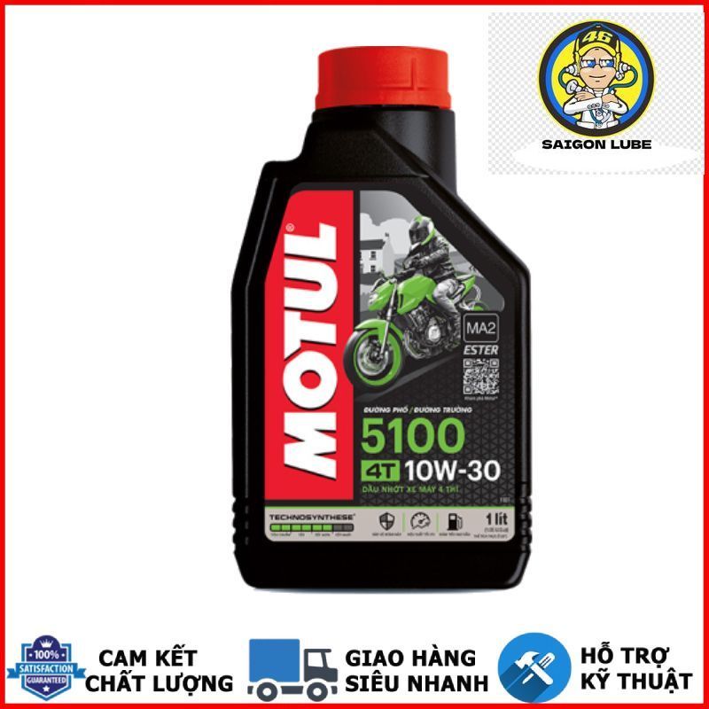 Nhớt Motul 5100 4T 10W30 công nghệ Ester dành cho xe số côn tay