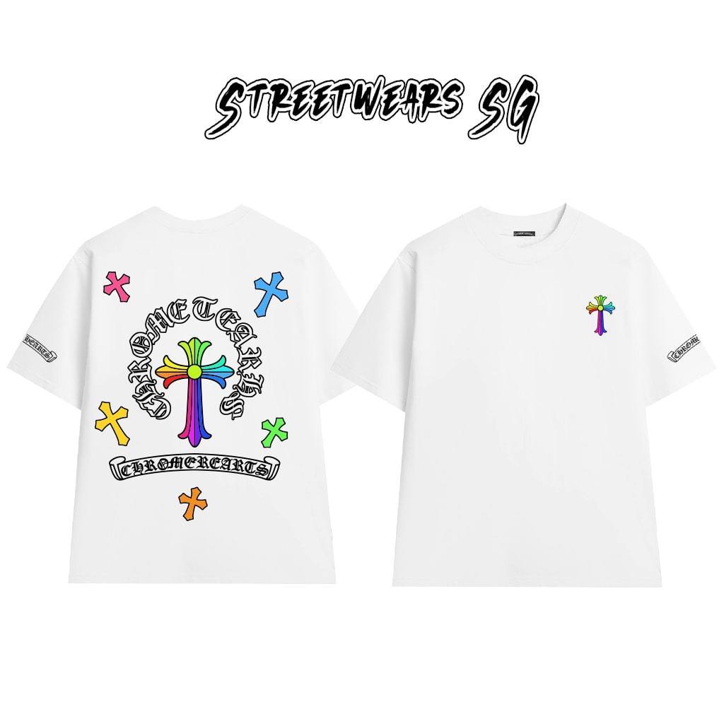 Áo thun ChromeHearts in tiếng Phạn 100% Cotton Unisex 0123