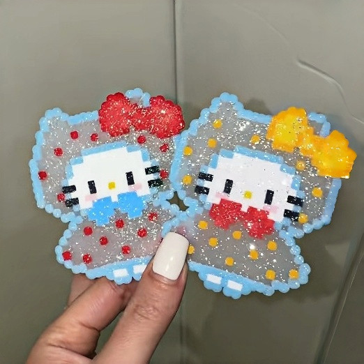 -Strobe Rainbow gradient Bean Ironing Vải Fine Powder Long lanh Vải Bean Ironing Handmade diy Chất l