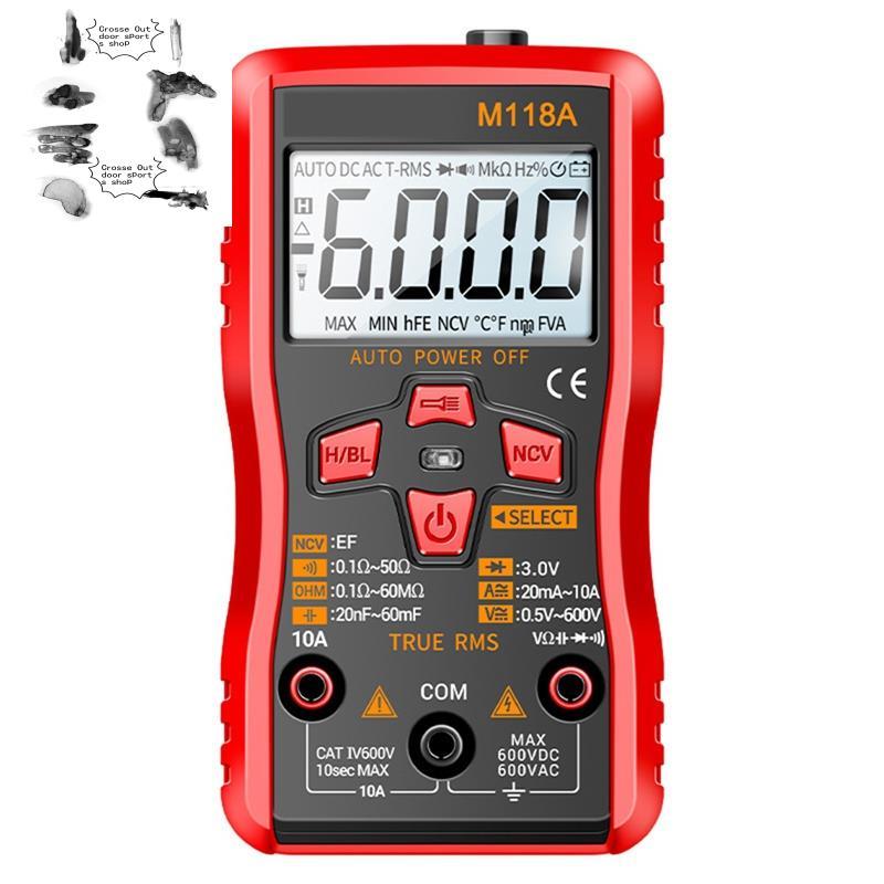M118A Đồng Hồ Vạn Năng Kỹ Thuật Số Tự Động Mmultimetro True Rms Tranistor Meter Đèn Pin Transistor K