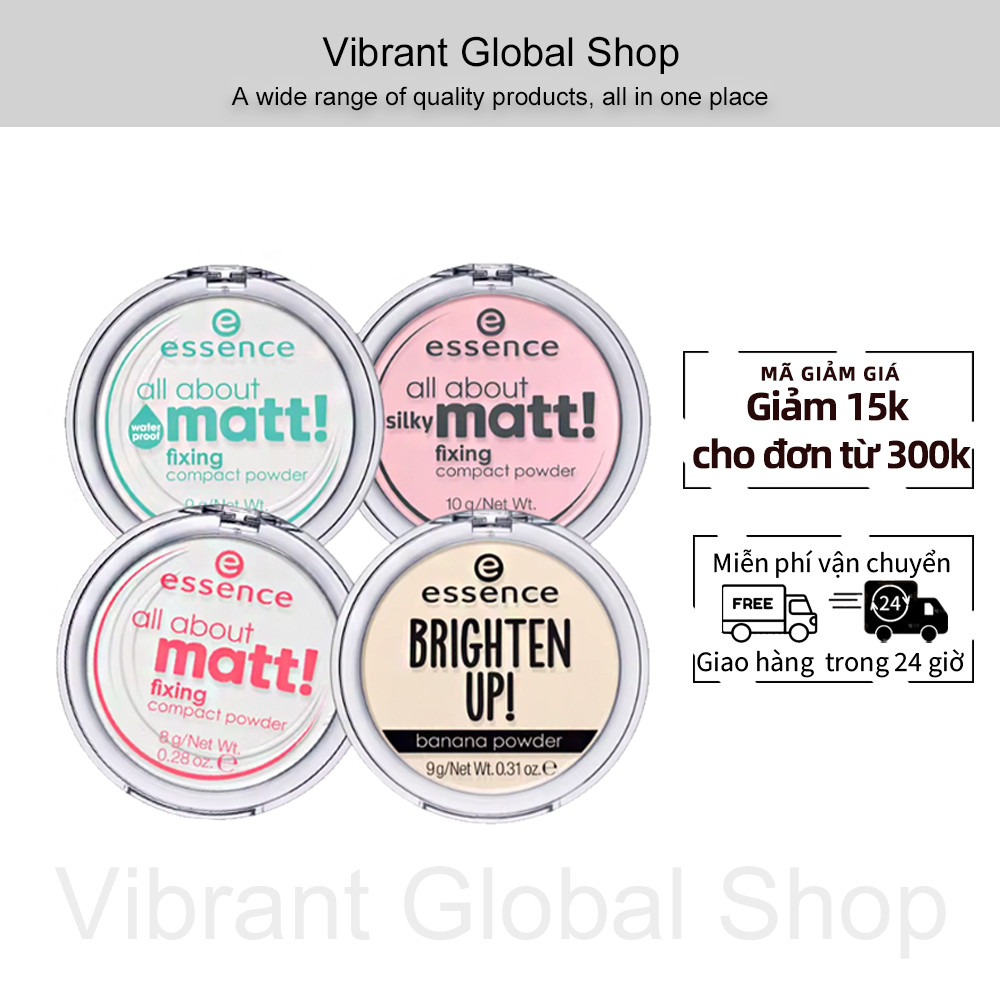 Phấn Phủ Essence Banana Powder 9g – Phấn Chuối Kiềm Dầu, Cố Định Trang Điểm, Tạo Lớp Nền Mịn Màng