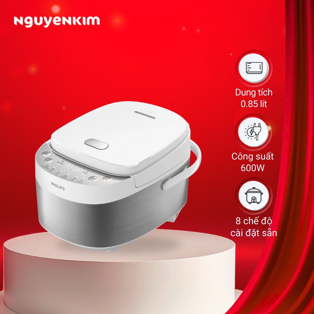 [NGỪNG BÁN] Nồi cơm điện tử mini Philips 0.85 lít HD3170/66