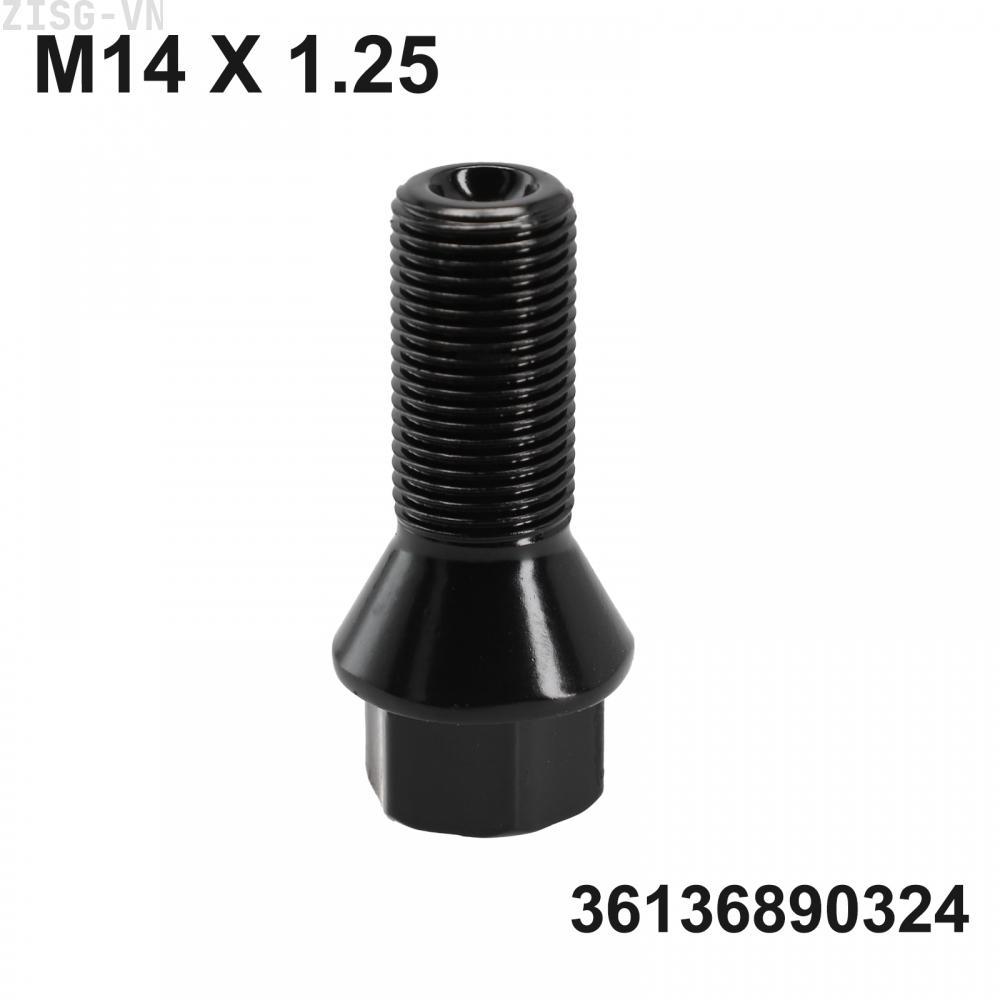 [ZISG]Perfect Fit Black Wheel Nut Stud Bolt M14 X 1 25 for BMW F25 X3 E70 X51pcs
