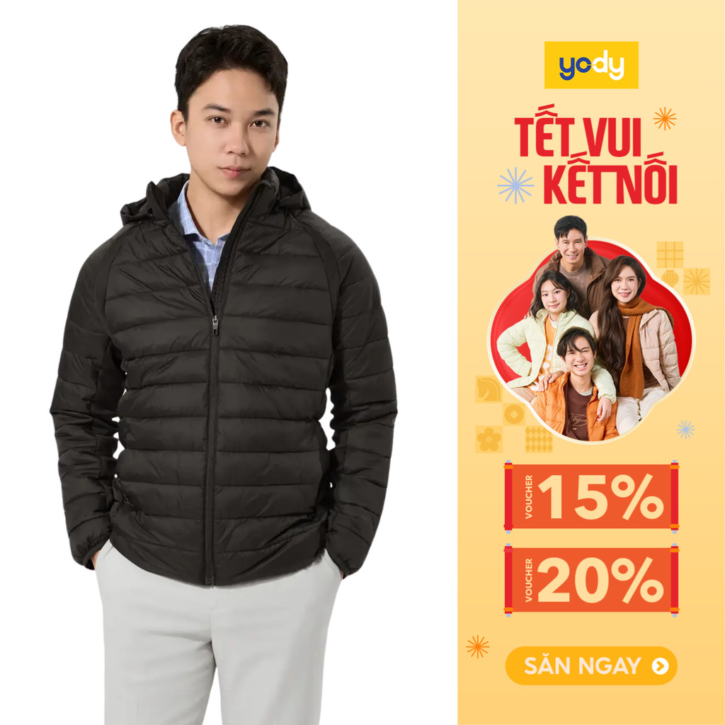 Áo phao nam YODY phối nỉ 4S pro Siêu ấm Siêu nhẹ Siêu gọn Siêu Thoải mái - PHM7005 | BigBuy360 - bigbuy360.vn