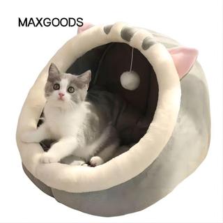 Maxgoods Giường ngủ cho mèo, cũi đệm cho chó Giường ấm áp, thời trang có thể giặt thoải mái Mái vòm bán kín Động vật nhỏ Lều nhà Đồ dùng cho thú cưng