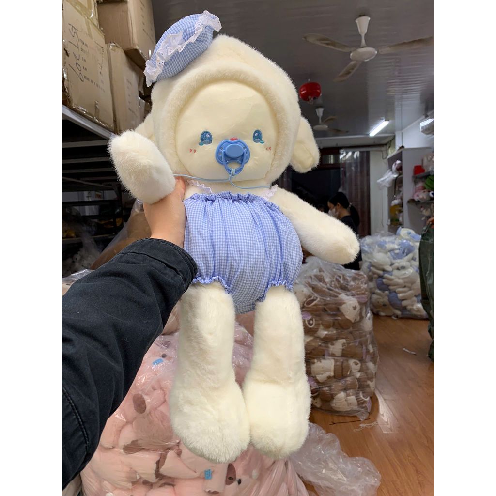 Gấu bông Cừu baby ngủ, Cừu baby ngậm núm ti cao cấp, làm quà tặng ý nghĩa