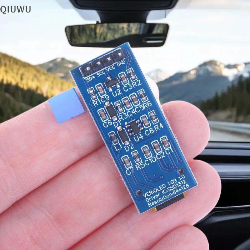 Mô-đun hiển thị OLED QIUWU 1.09 Inch 128x64 SSD1312 I2C Giao diện 4 chân cho Arduino Raspberry Pi Ch