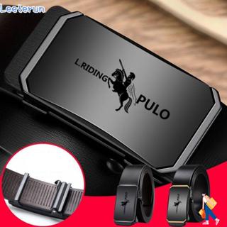 Thắt lưng khóa tự động LEETERUN, Thắt lưng da doanh nhân thiết kế sang trọng bằng kim loại, Thắt lưng nam