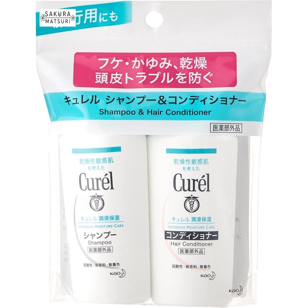 【Curel】Bộ dùng thử dầu gội và dầu xả Curel (45ml) Kích thước du lịch