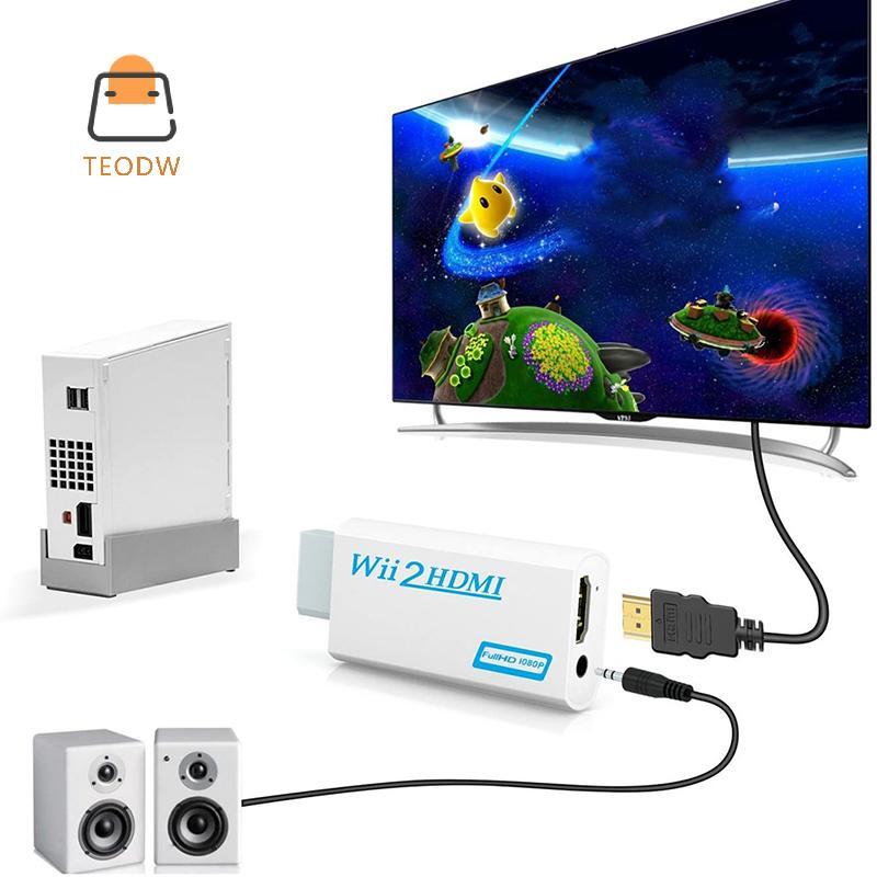 [TeOdw-t] Bộ chuyển đổi 1Pc Wii sang HDMI Bộ chuyển đổi 2HDMI Full HD Bộ chuyển đổi đầu ra âm thanh 
