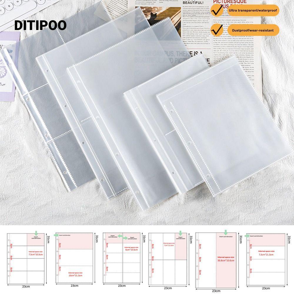 Ditipoo 10 CÁI A4 Kpop Photocard Binder, DIY PP Kpop Photocard Binder Sheets, Thiết Thực Trong Suốt 