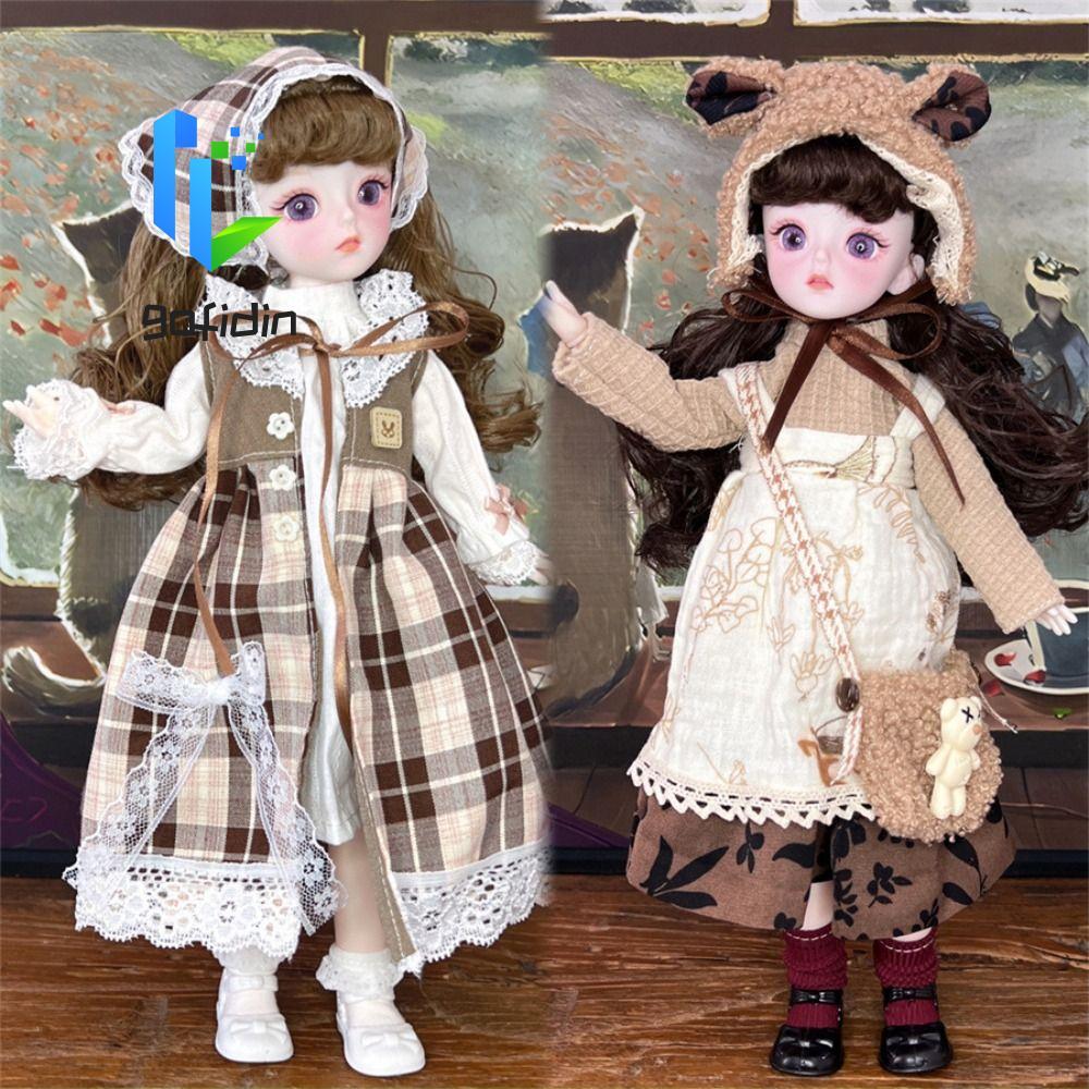 GOFIDIN 1 Bộ Búp Bê Bjd 30cm Có Quần Áo, 1 / 6 SD Mắt Hấp Dẫn Ăn Mặc Búp Bê BJD, Búp Bê Bé Tóc Dài B