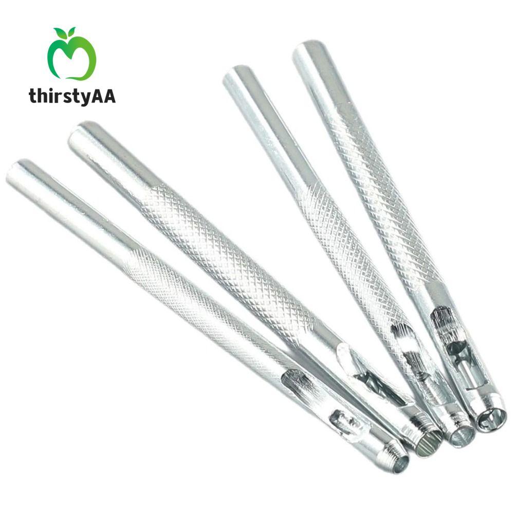 Máy đục lỗ đai THIRSTYAA, Bộ đục lỗ bằng da lỗ tròn 2,5 / 3 / 3,5 / 4mm, Bộ dụng cụ thủ công bằng da