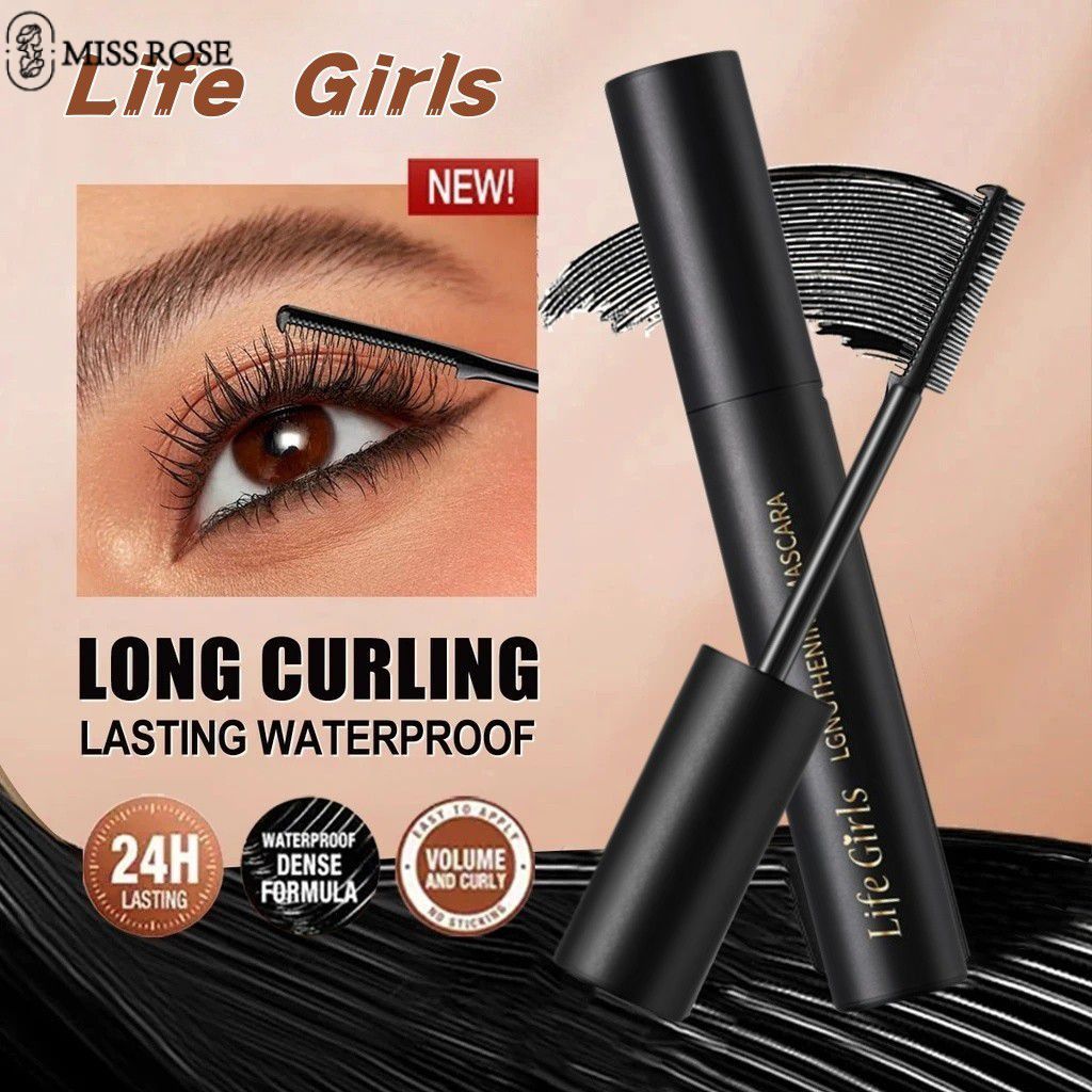 Mascara Miss Rose LESSXCOCO, Mascara Cong Lâu Trôi, Mascara Góc Rộng, Mascara Chống Nước, Mascara Là