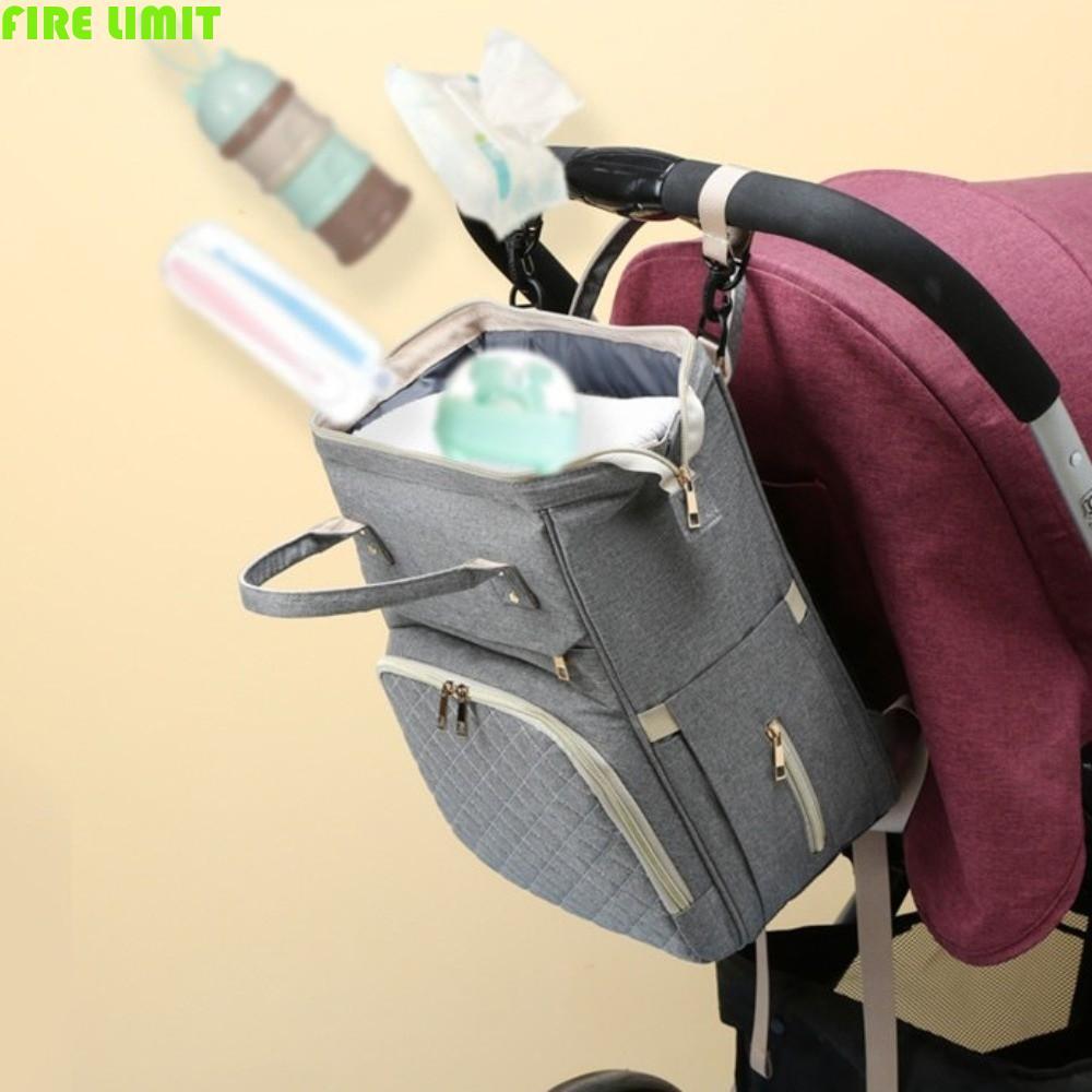 FIRE LIMIT Túi Mẹ, Ba Lô Tã Dung Tích Lớn Nylon, Túi Cách Nhiệt Đa Năng Thời Trang Cầm Tay Nappy Bag