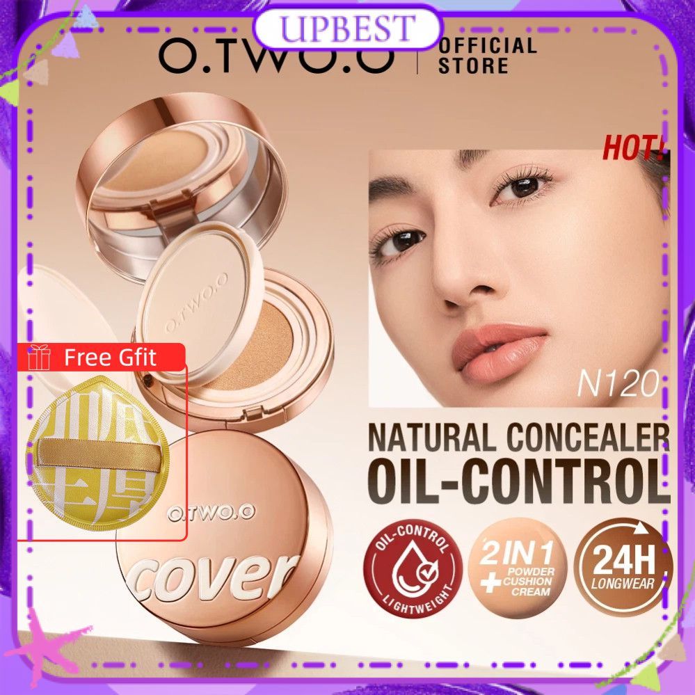 ♕ 【Quà tặng】o.two.o Kem nền & Phấn phủ 2 trong 1, Kem nền dạng cushion, Trang điểm mặt, 4 kiểu dáng 