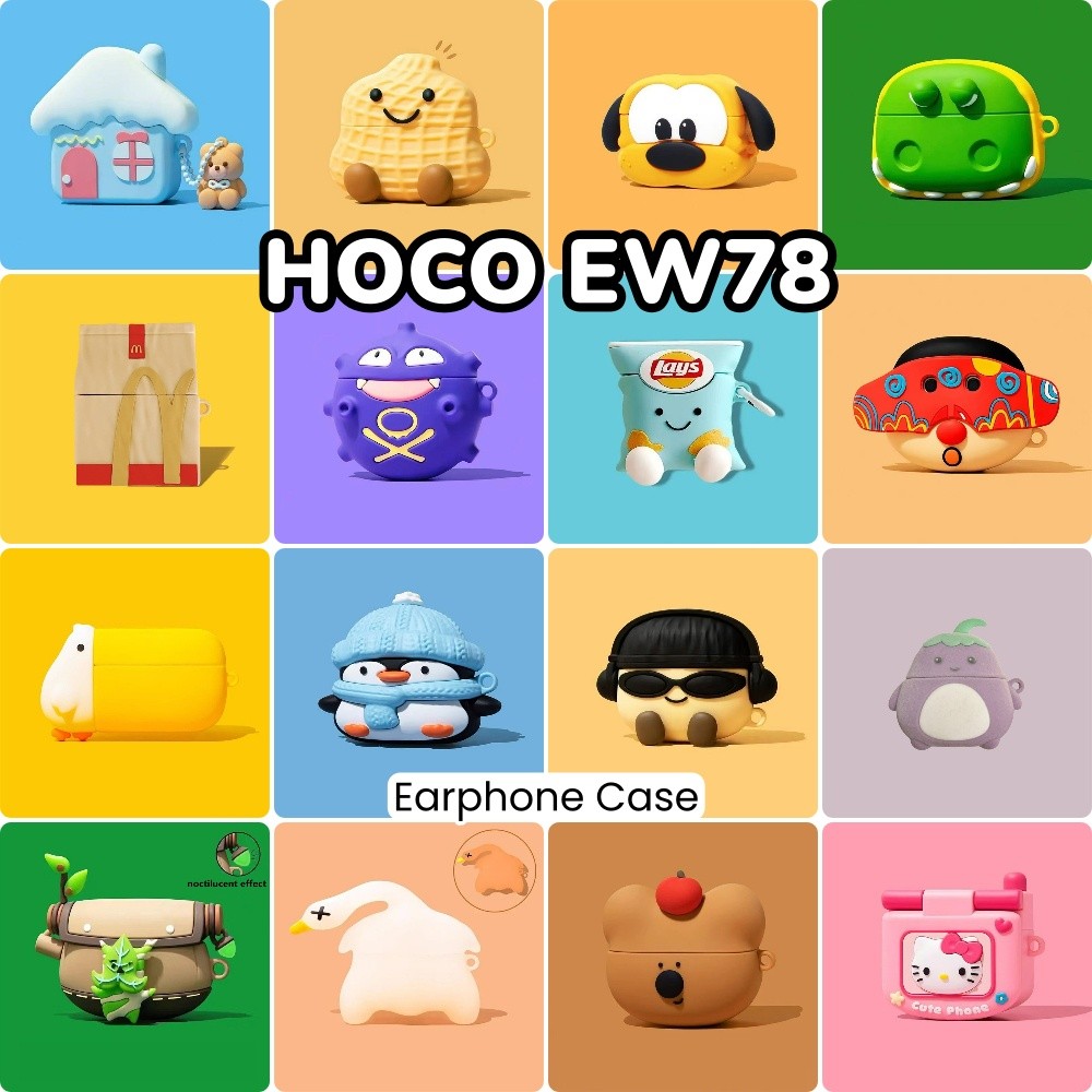 [imamura] Dành Cho Vỏ HOCO EW78 Vỏ Tai Nghe Silicon Mềm Vỏ Hoạt Hình Siêu Mát NO.8