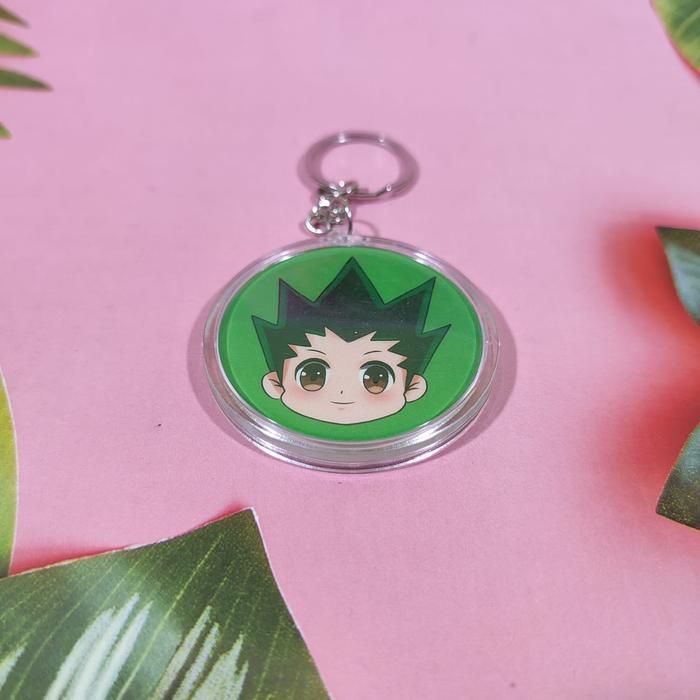 Gantungan Kunci Akrilik Bulat - Key Chain Anime Hunter X Hunter - Gon - Killua - Kurapika - Hisoka -