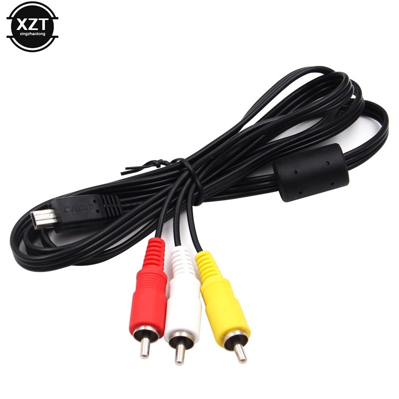 Camera Âm Thanh Video AV Cáp Mini USB Sang 3 RCA Cho Canon EOS 5D2 5D Mark III 6D 7D 60D 70D 700D 76
