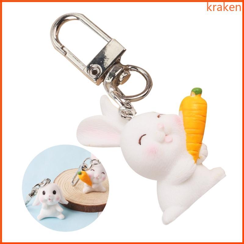 KRA Thỏ Móc Khóa Hoạt Hình Thỏ Thỏ Móc Khóa Xe Túi Xách Móc Khóa Túi Quyến Rũ Mặt Dây Thỏ Chìa Khóa 