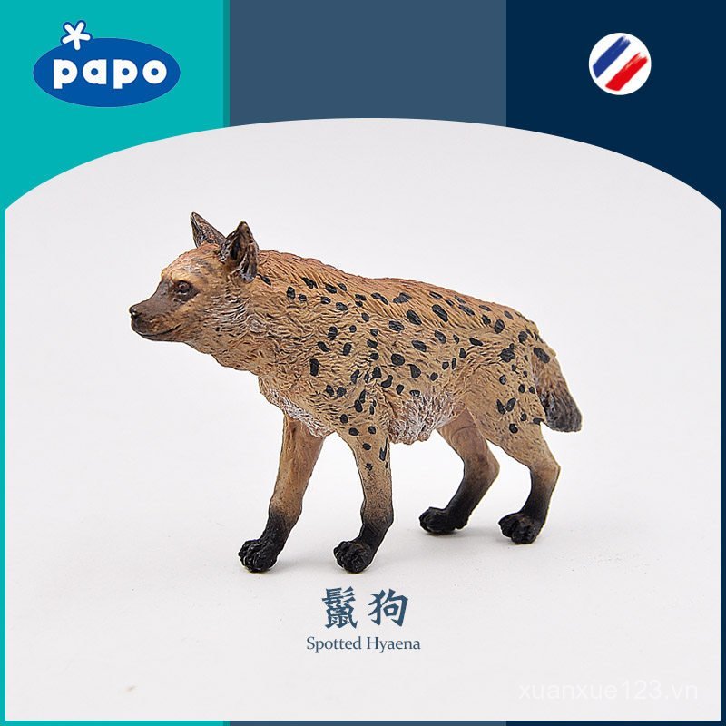 Pháp PAPO Iguana 50252 Chó Săn Đồ Chơi Mô Hình Hoang Dã Mô Phỏng Động Vật Mô Hình Quà Tặng Đồ Trang 