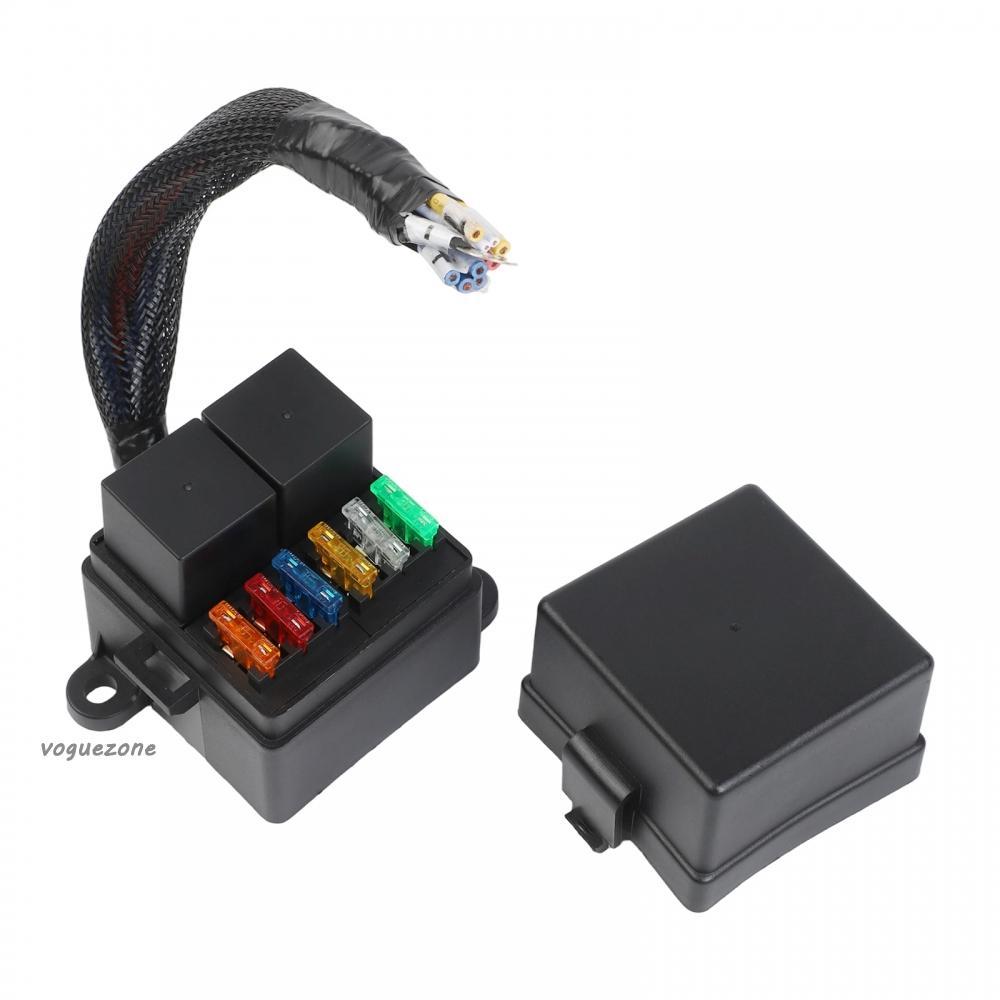#VOGUEZ#Multi Functional Pre Wired Fuse Relay Box Suitable for For cars Trucks and Boats