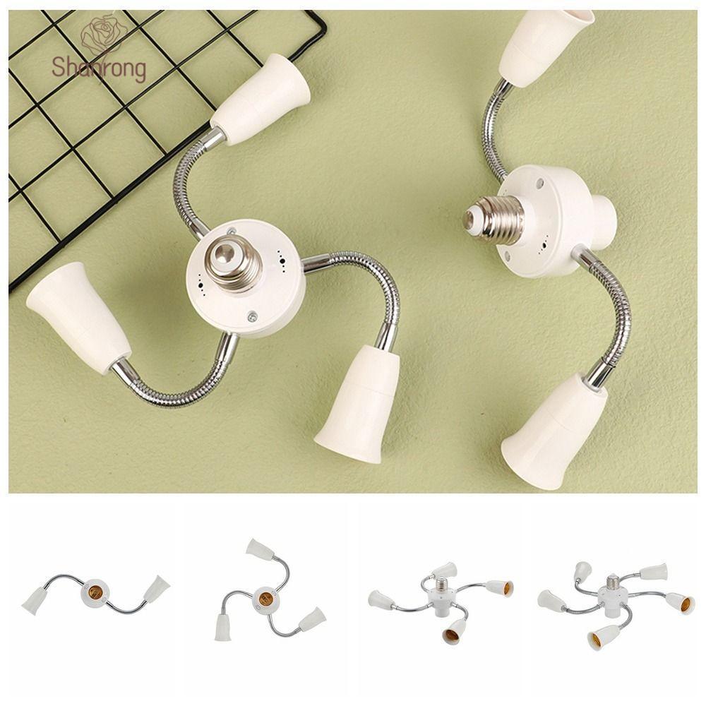 Bộ chia ổ cắm đèn SHANRONG E27, Bộ chuyển đổi bóng đèn có ống nối dài Bộ chuyển đổi giá đỡ đèn E27, 