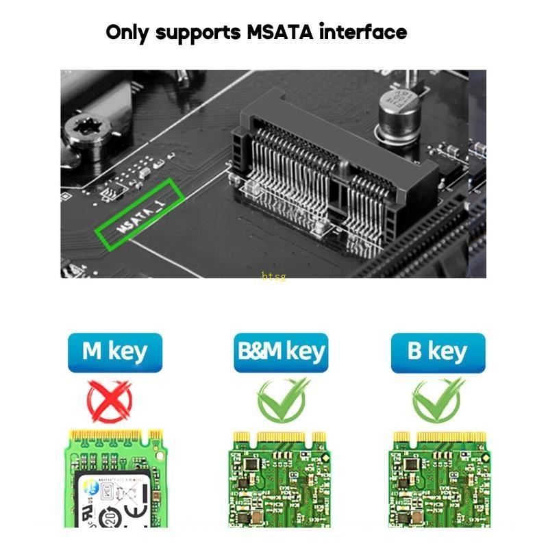 Hỗ trợ thẻ chuyển đổi btsg MSata sang M 2 2230 2242 SSD