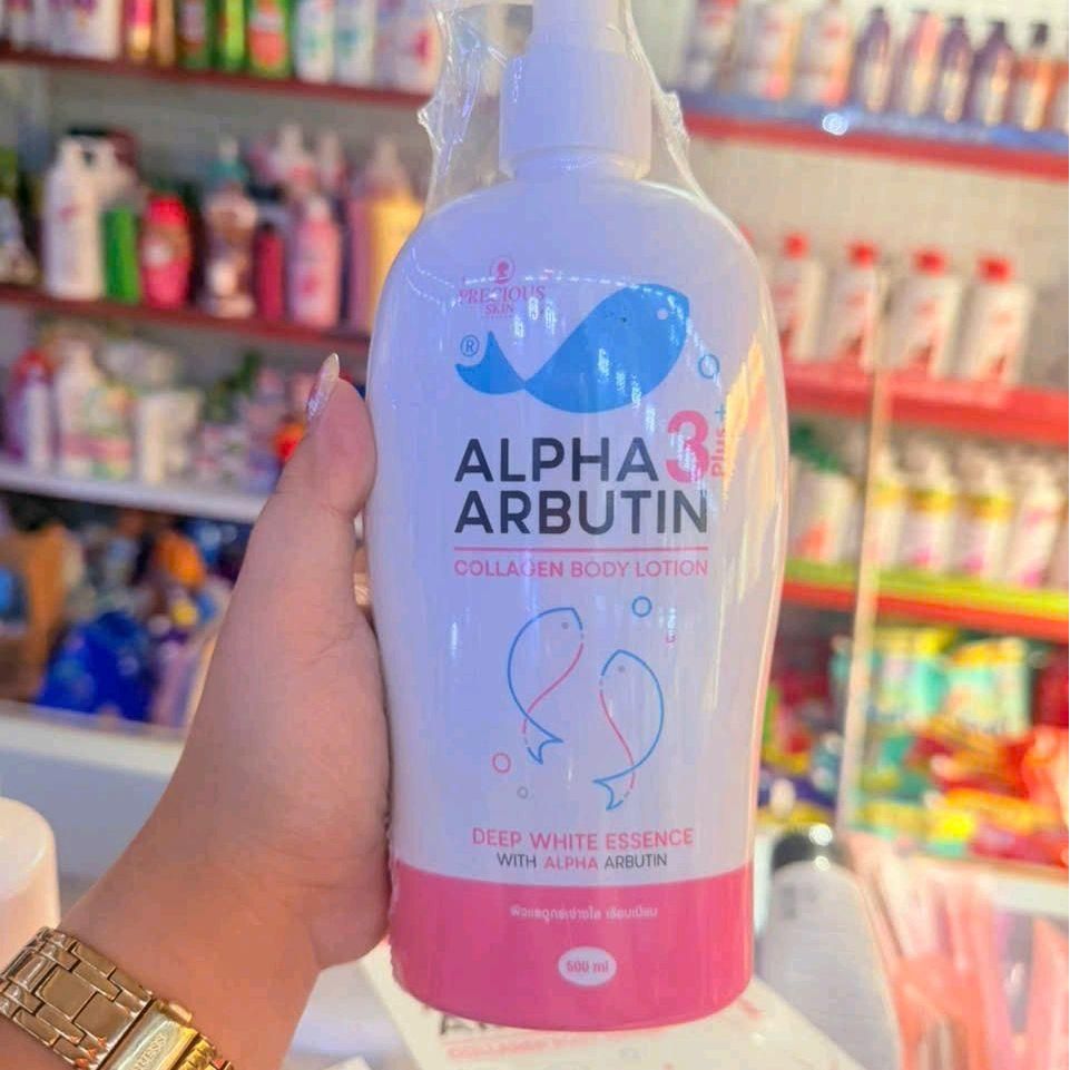 Alpha Kem dưỡng ẩm trắng da Alpha3 Arbutin Collagen Body Lotion với Alpha Arbutin cho làn da trắng s