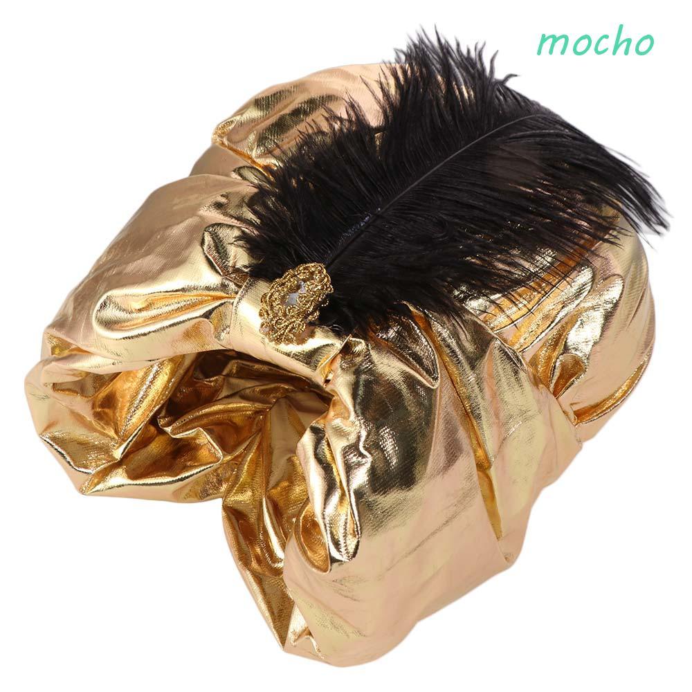 MOCHO Ấn Độ Xếp Ly Mũ, Quấn Đầu Dân Tộc Ả Rập Xếp Ly Turban, Dân Tộc Mũ Ả Rập Cosplay Sultan Trang P