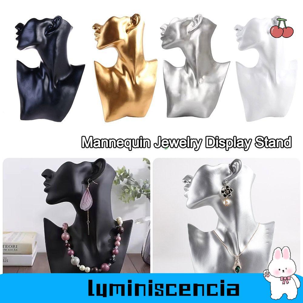 Đế trưng bày đồ trang sức hình nộm LUMINISCENCIA, Giá đỡ đồ trang sức hình nộm mặt bên bằng nhựa, Gi