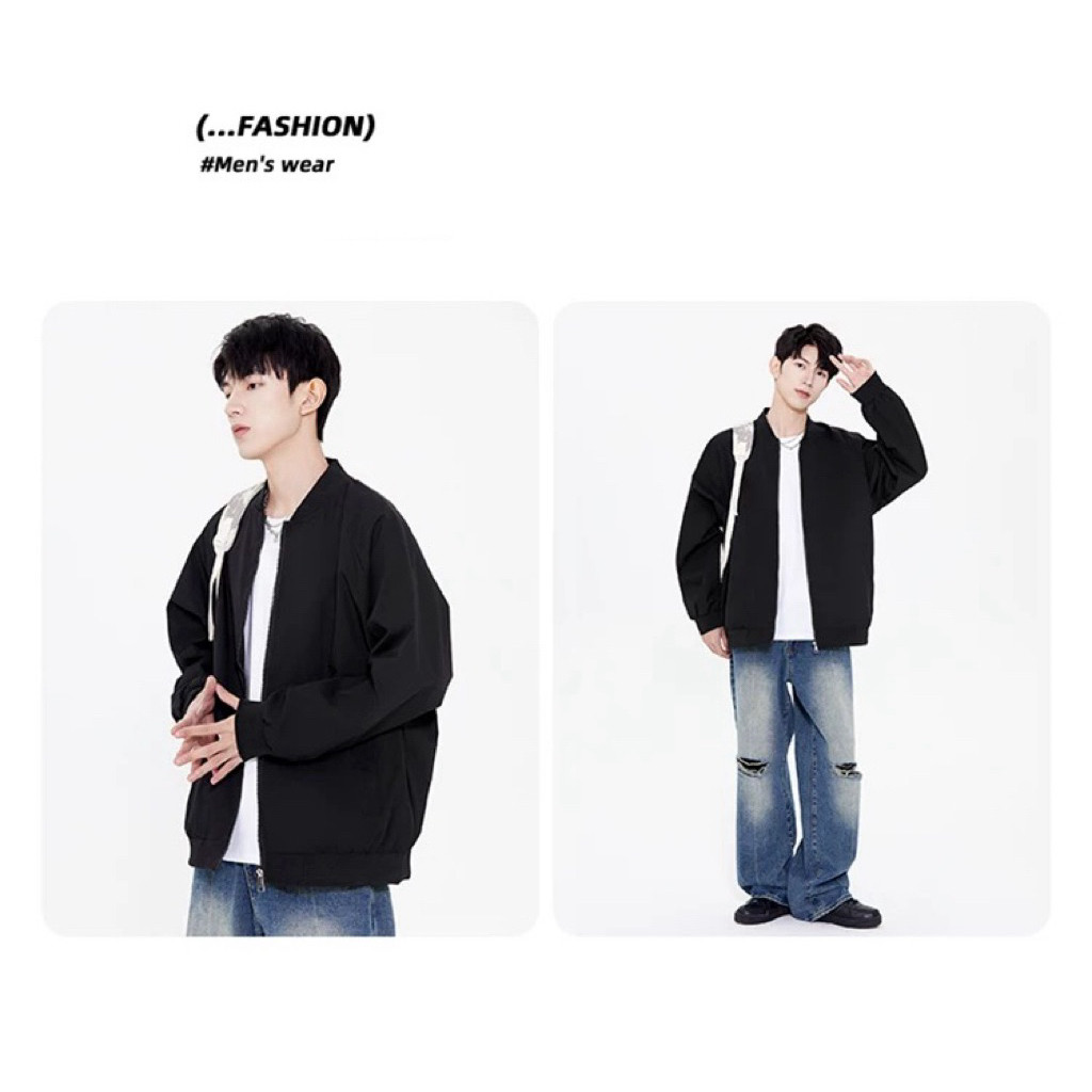 Áo khoác Dù Bomber Nam Unisex 2 lớp, Áo khoác bomber gió nam nữ vải dù cản gió chống tia uv