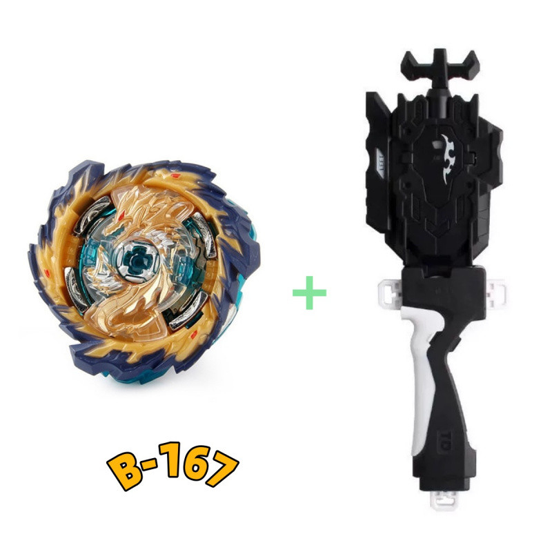 MQ Hoặc Flame Spinning Tops, Beyblade Burst Gyro Có Launcher, B-167 Booster Mirage Fafnir, Tay cầm, 