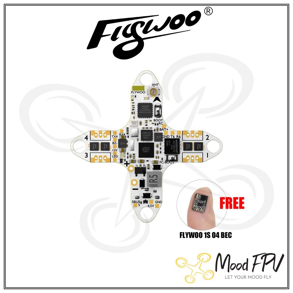 Mạch Điều Khiển Flywoo GOKU F405 HD 1S 1S 5A ELRS AIO For DJI O4 / Walksnail / HDZero