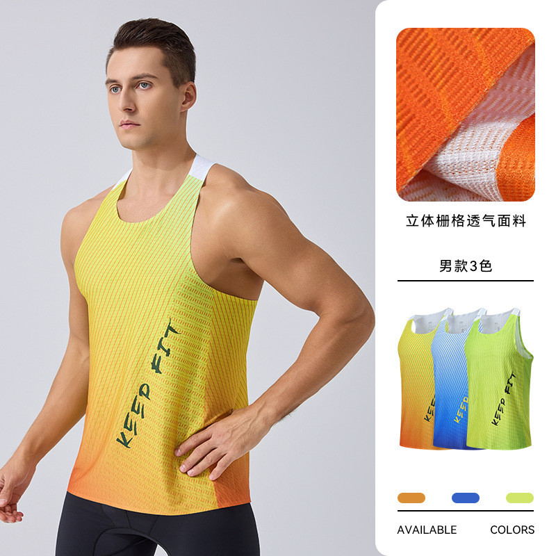 Summer Sports Quick-Dry Vest New Outdoor Marathon Sleeveless T-shirt Running Fitness Breathable Exer
