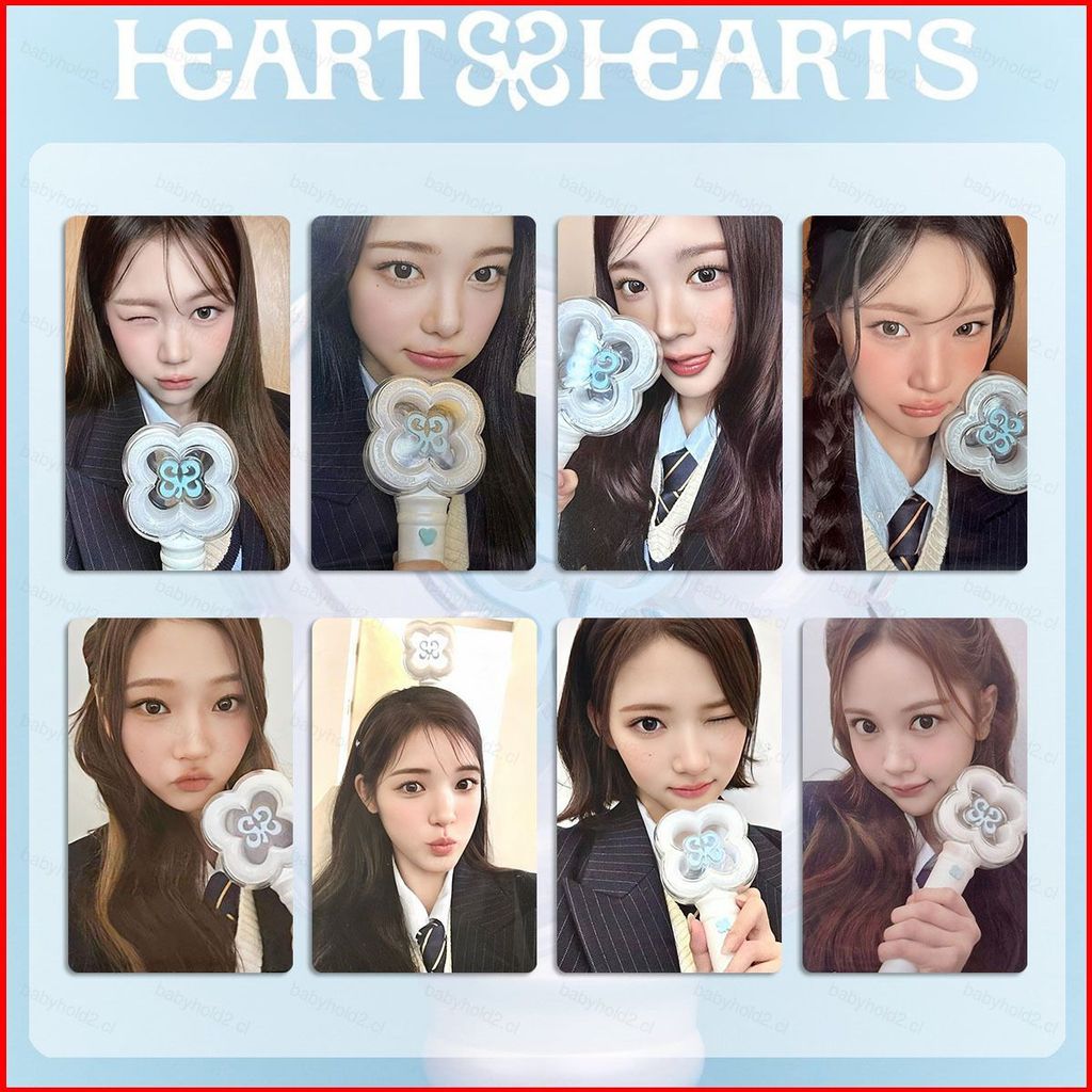 BH2 8 Cái / bộ Hearts2Hearts JIWOO LOO Card Hỗ Trợ ĐÈN STICKS Bưu Thiếp Bộ Sưu Tập Ngôi Sao Ngoại Vi