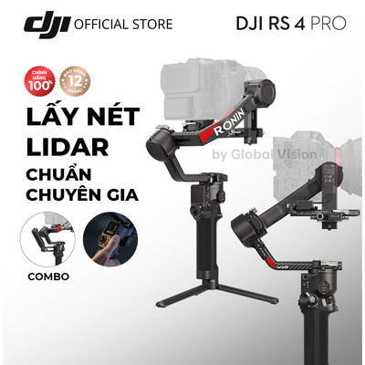 DJI thiết bị quay phim chống rung máy ảnh DJI RS 4 PRO tải trọng đến 4,5kg, camera hành động chính hãng