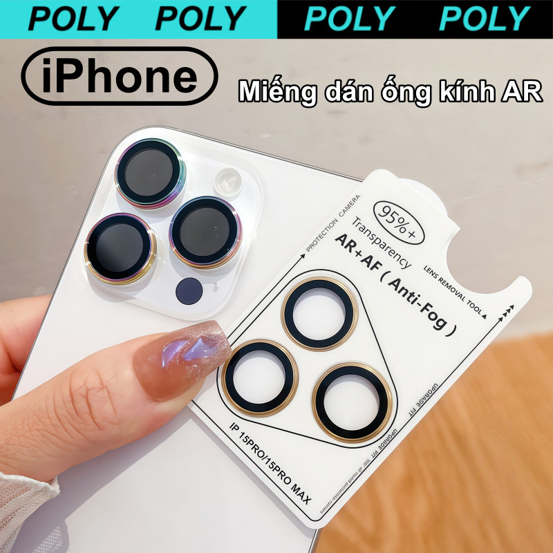 Miếng dán ống kính kim loại AR Dành cho iPhone 17 16 15 14 13 12 11 Pro Max Ảnh rõ nét  Chống trầy x